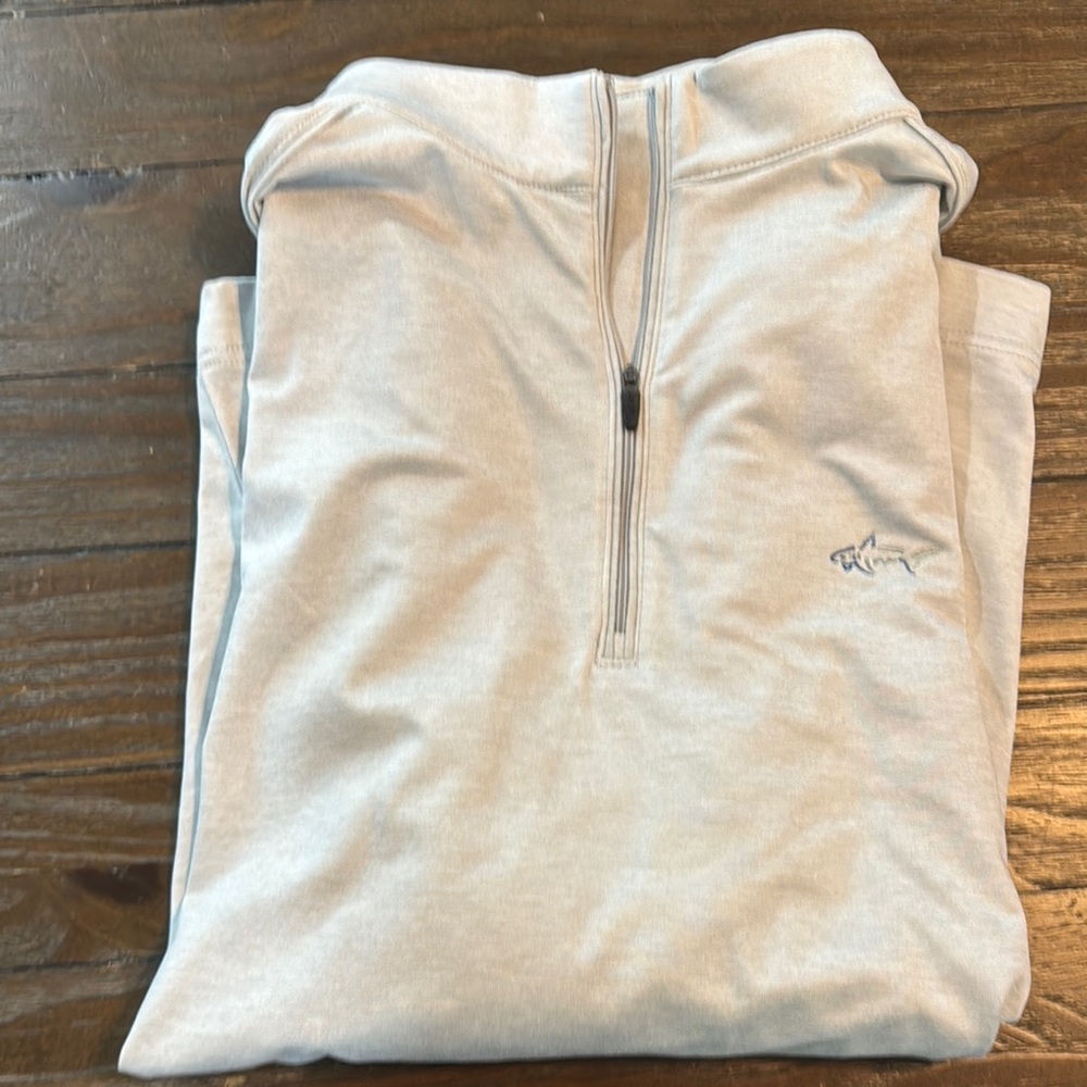 Greg Norman Golf Light Gray Quarter-Zip Pullover